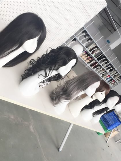 hair wig factory sample room